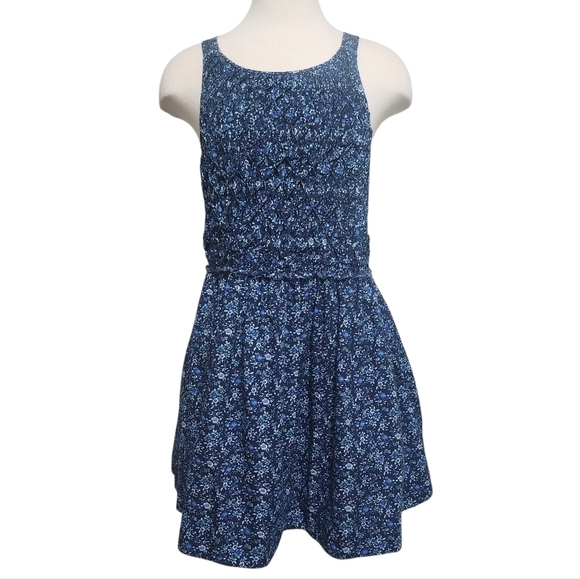EUC FREE PEOPLE BLUE DITSY FLORAL PETUNIA MINI DRESS SIZE SMALL - Picture 4 of 12